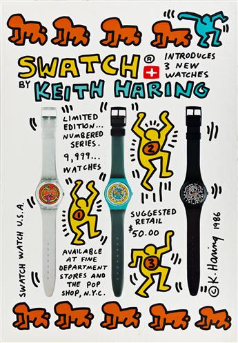 KEITH HARING (1958-1990) Swatch by Keith Haring.